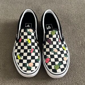 Vans slip-ons fruit pattern EUC